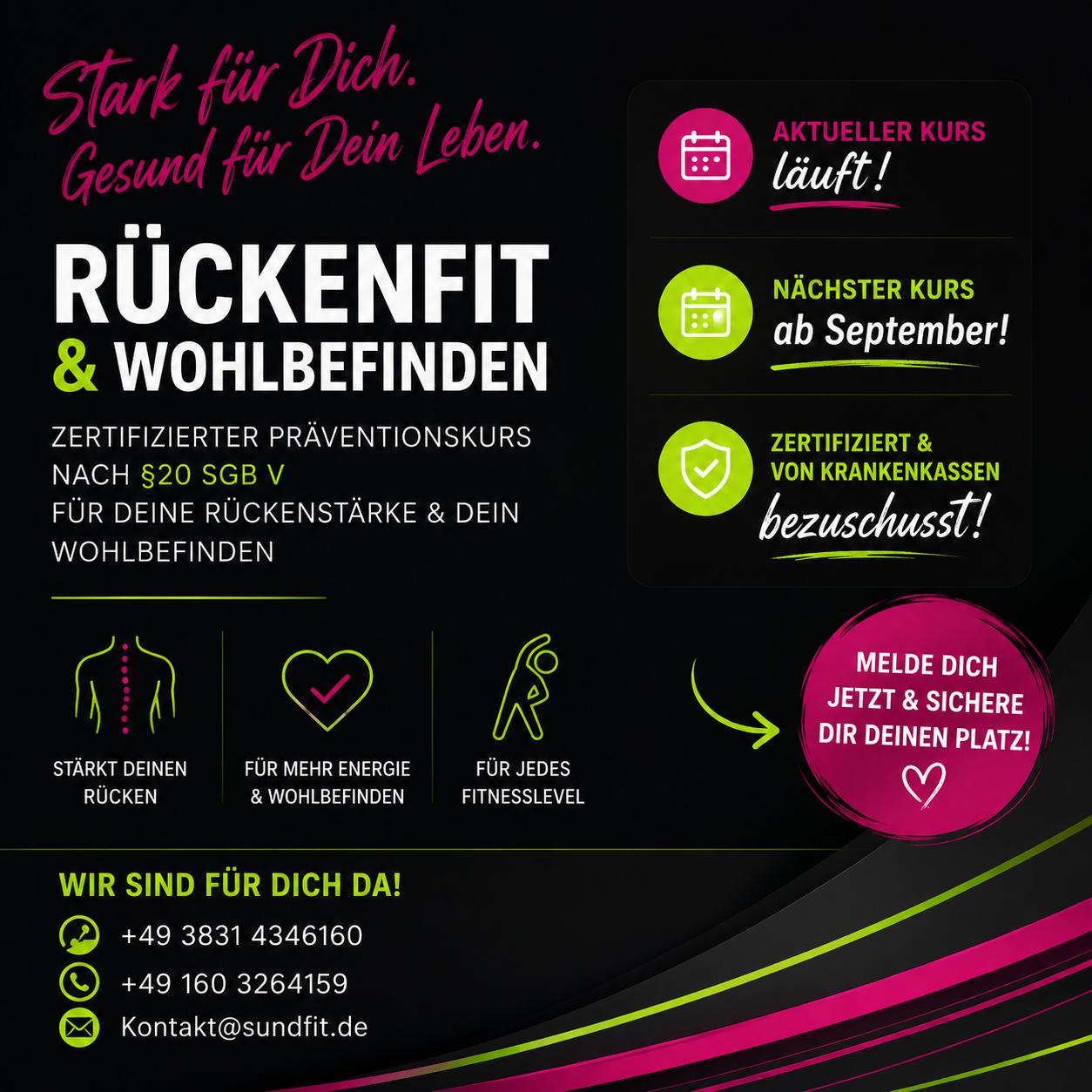 Rückenfit und Wohlbefinden
